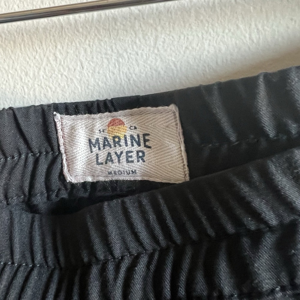 Marine Layer Pants Womens Large Black Allison Re-Spun Elastic Waist Soft Stretch - Picture 6 of 6